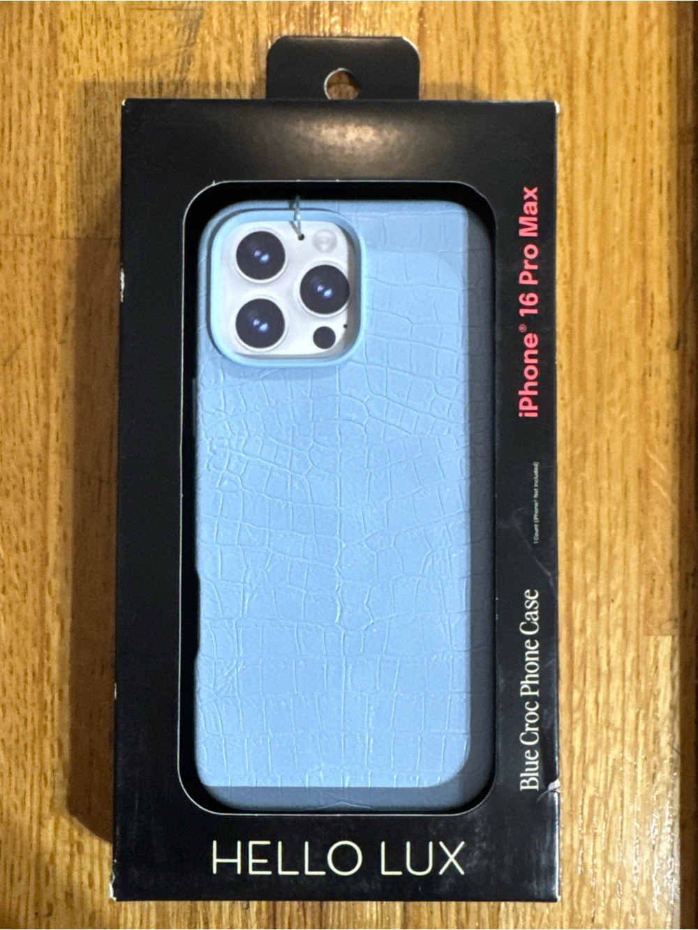 Blue Croc iPhone 16 Pro Max Case - Light Blue